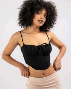 13206. Chic Black Corset Top