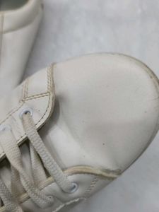 Classic White Lace-Up Sneakers