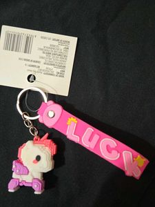 Cute Unicorn "LUCKY" Keychain