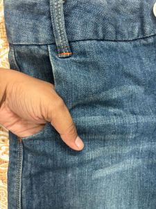Blue Denim Mini Skirt