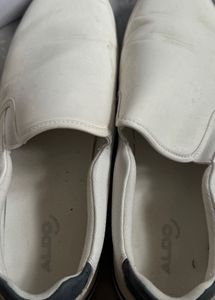 ALDO White Slip-On Shoes