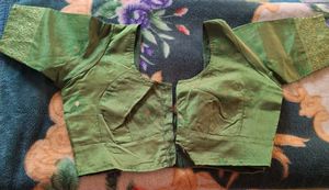 Green Readymade Saree Blouse