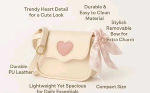 Cute Cream Heart Shoulder Bag