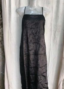 Sleek Black Spaghetti Strap Dress
