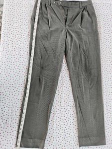 Men's Grey Striped Dress Pants