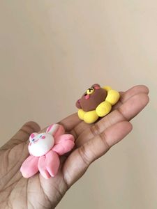 Kawaii Flower Bear &amp; Bunny Charms
