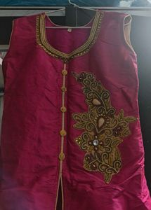 It's Gown With Golden Lehnga