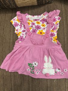 Adorable Pink Bunny Dress Set