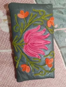 Floral Embroidered Purse