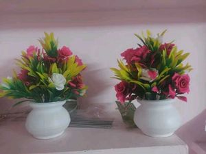 Artificial Flower Arrangement with Vase
