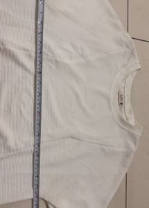 Chic Textured whitish non transy Top