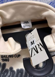 Cream Quarter Zip Sweatshirt
