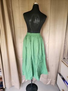 Flowy Green cotton Skirt