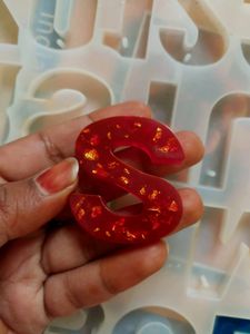 Resin Alphabet Keychain