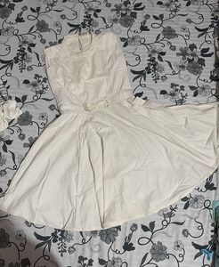 Elegant White Fit & Flare Dress
