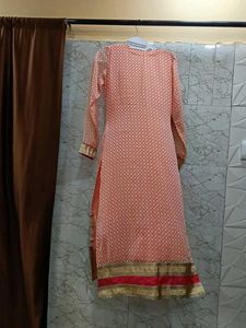 Designer long Kurta with churidar And Dupatta Set
