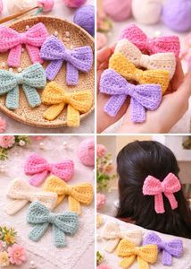Handmade Crochet Bow Hair Clip