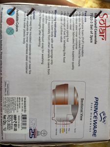 Unopened Solar Insulated Casserole 3 size Set