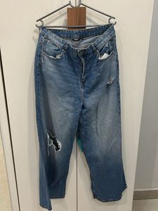westside waist 32- Trendy Ripped Blue Denim Jeans