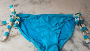 Blue Bikini Bottom with Tie Sides