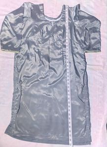 Pathani suit silky soft shining Elegant Grey Satin