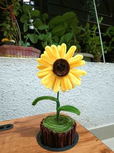 Handmade Sunflower Pipe Cleaner Decor