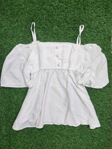 Chic Off-Shoulder White Top