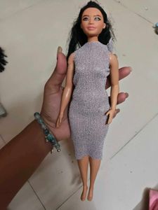 Sparkling Silver Dress Doll