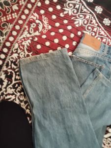 straight length Blue Denim vintage jeans