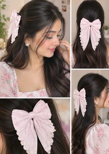 Chic Pink Bow Hair Clip