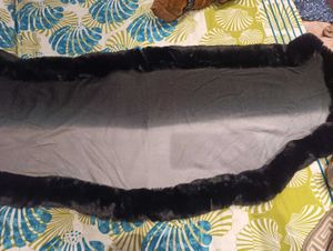 Imported Elegant Black Faux Fur Cape