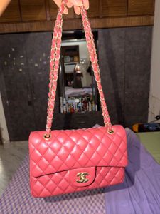 Quilted Shoulder Bag with Chain Strap