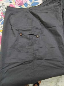 Comfortable Grey Cargo wrap skirt