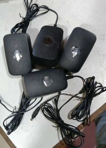 Lot of 4 Black Power Adapters jio adaptor