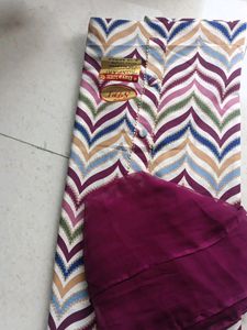 Semi Cotton All Over Suit With Dupatta