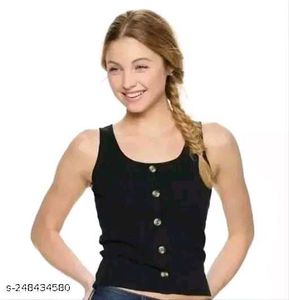 Ribbed Button-Up Crop Top
