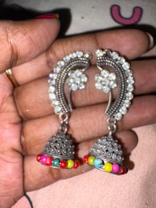 Peacock Design Jhumka Earrings