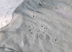 mirror work Chikankari Embroidered Kurta