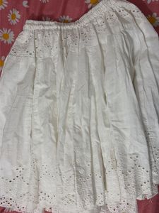 Eyelet Mini Skirt