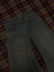 Striped Wide Leg Jeans
