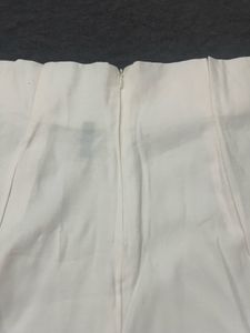 White High-Waisted Button Detail Shorts
