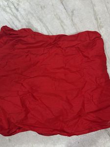 Vibrant Red Saree Falls