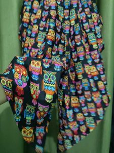 Owl Print Sleeveless Dress