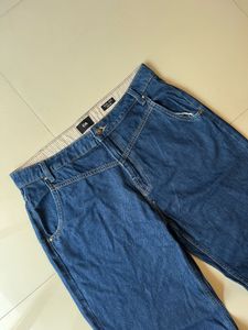 raw denim Wide Leg  Jean