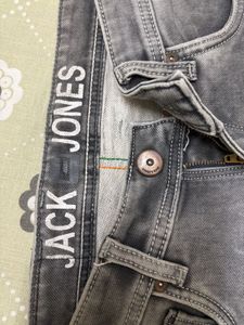 Men's Jack Jones Grey Denim Jeans