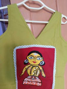 Hand-Painted Top - Unique Artistic Design