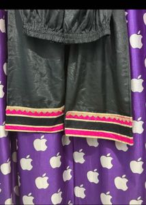Elegant Black and Pink Kurta Set