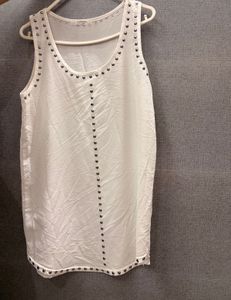 White Studded Tank Top