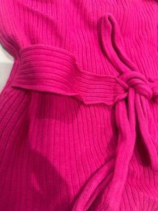 Ribbed Tie-Front Tube Top