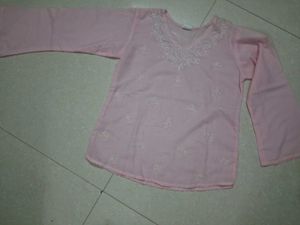 Pink Embroidered Kurta